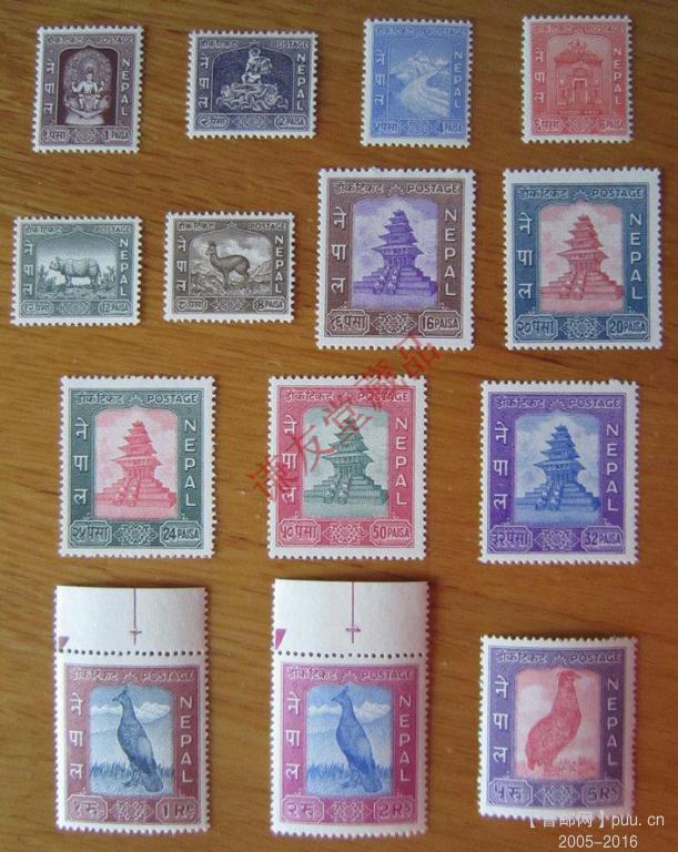 尼泊尔1959-60年发行万国邮联周-纪念加入万国邮联：昌古纳拉扬神庙毗湿奴雕像、克利须.jpg