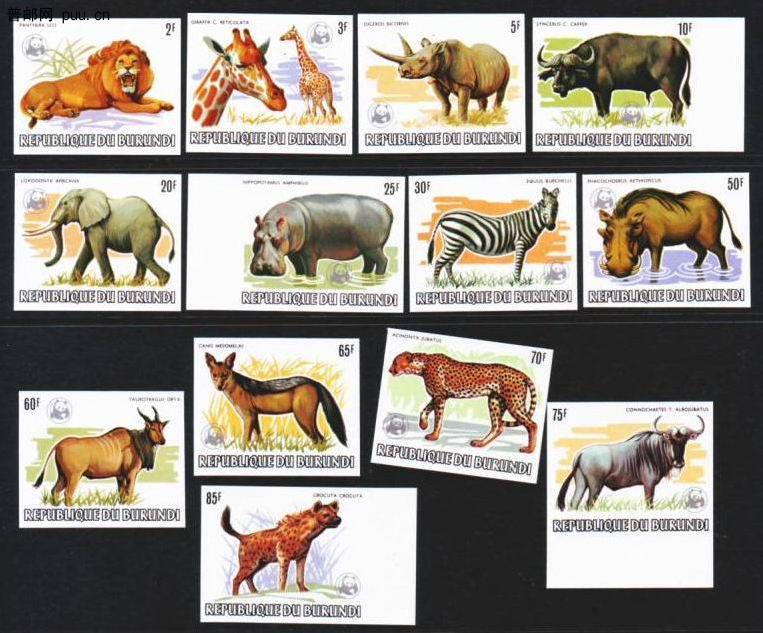 WWF 布隆迪1983年野生动物保护年13全无齿 狮象马狗等.jpg