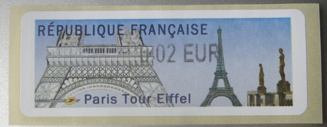 法国巴黎铁塔电子票面值0·02