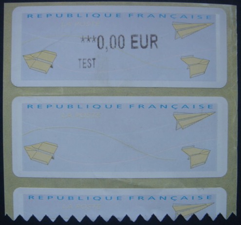 法国纸飞机电子票测试样票卷首