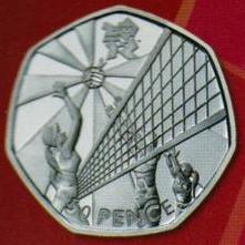伦敦奥运会纪念币：排球