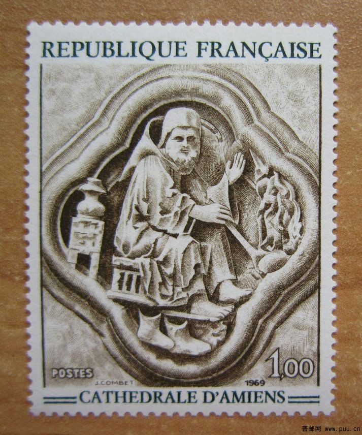 法国 亚眠大教堂【1969年发行亚眠大教堂的“二月”浮雕】.jpg