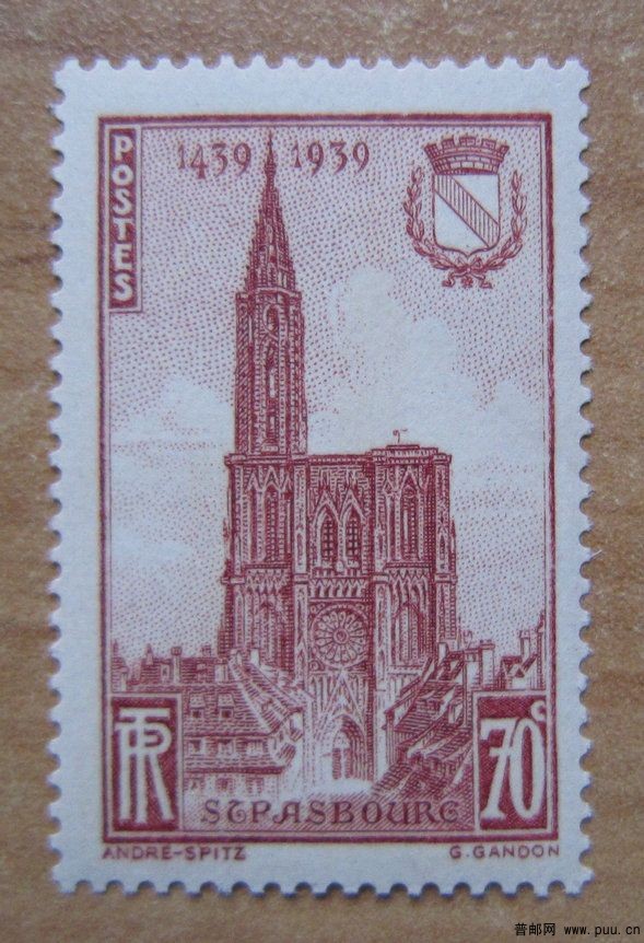 法国 斯特拉斯堡与大岛【1939年发行斯特拉斯堡大教堂建成500年】.jpg