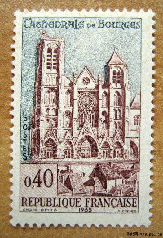 法国 布尔日大教堂【1965年发行】.jpg