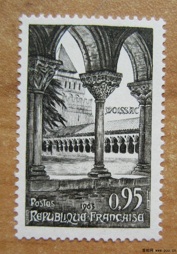 法国 法兰西的圣地亚哥之路【1963年发行穆瓦萨克修道院】.jpg