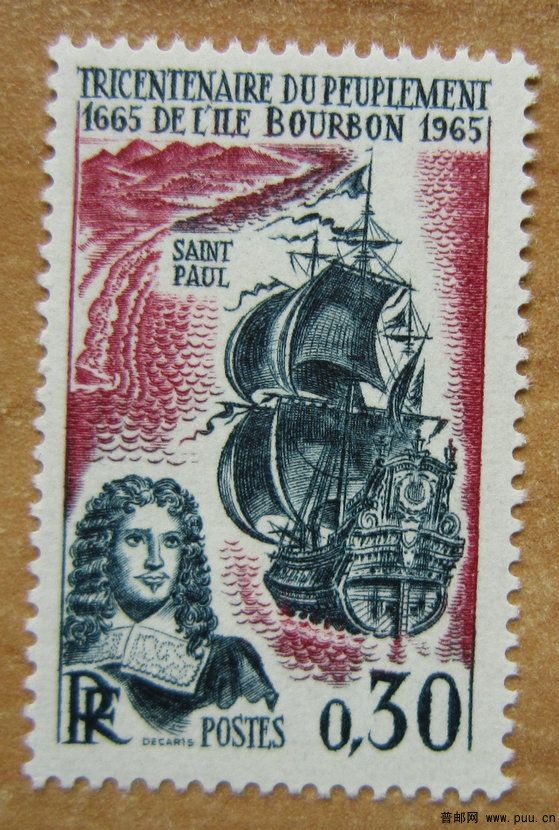 法国 留尼汪岛的山峰，冰斗和峭壁【1965年发行移民留尼旺岛300周年】.jpg.jpg