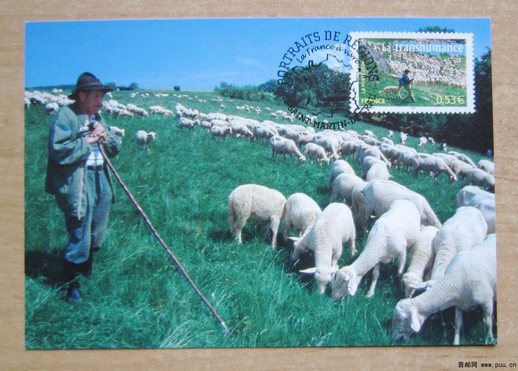 法国 喀斯和塞文-地中海农牧文化景观【2006年发行牧羊人与羊群极限片】.jpg.jpg