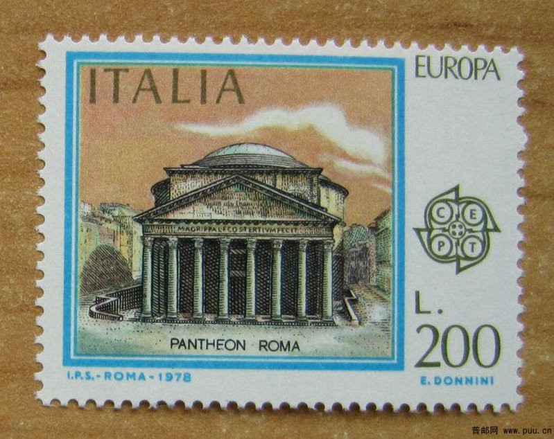意大利 罗马历史中心－罗马万神殿【1978年发行欧罗巴邮票】.jpg