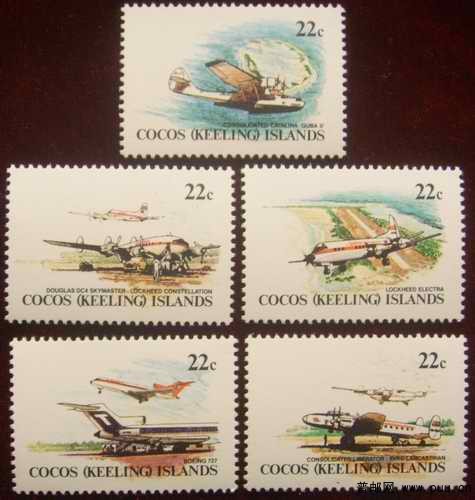 科科斯群岛81年飞机5全24元