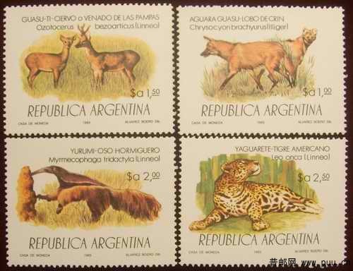 阿根廷83年野生动物4全18元