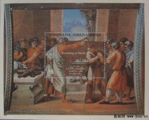 格林纳达的格林纳丁斯83年拉斐尔画小型张20元
