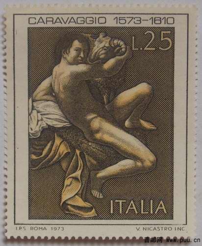 意大利73年卡拉瓦乔画(约翰圣)1全4元