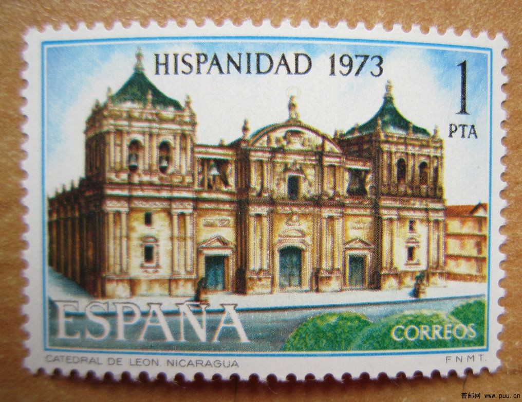 尼加拉瓜 莱昂大教堂【1973年西班牙发行美洲殖民史－尼加拉瓜】.jpg