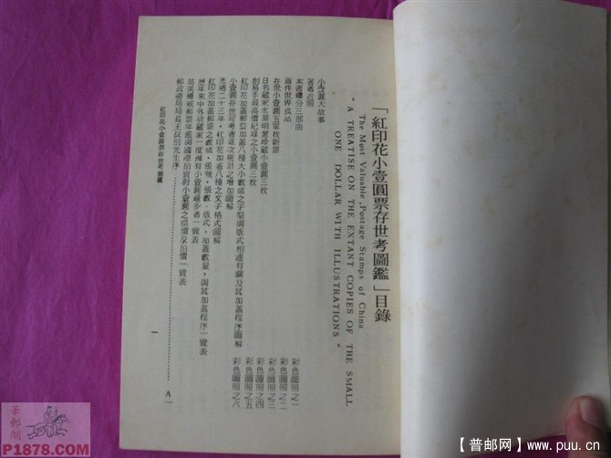 《红印花小壹元票存世考图鉴》目录