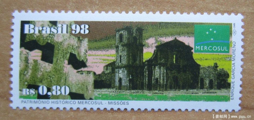 巴西 瓜拉尼人的耶稣会教堂【1998年发行】.jpg