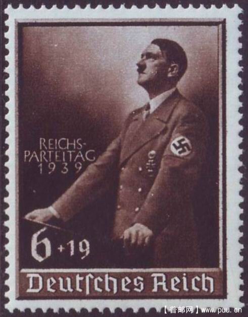德国1939年希特勒在纽伦堡讲演募捐邮票1全新 原胶未贴.jpg