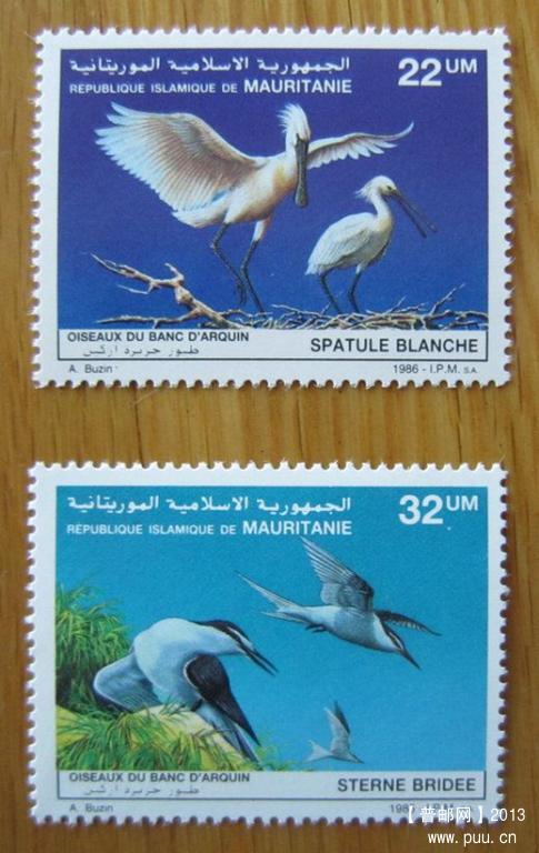 毛里塔尼亚 阿尔金岩石礁国家公园【1986年发行白琵鹭、褐翅燕鸥2全】.jpg.jpg