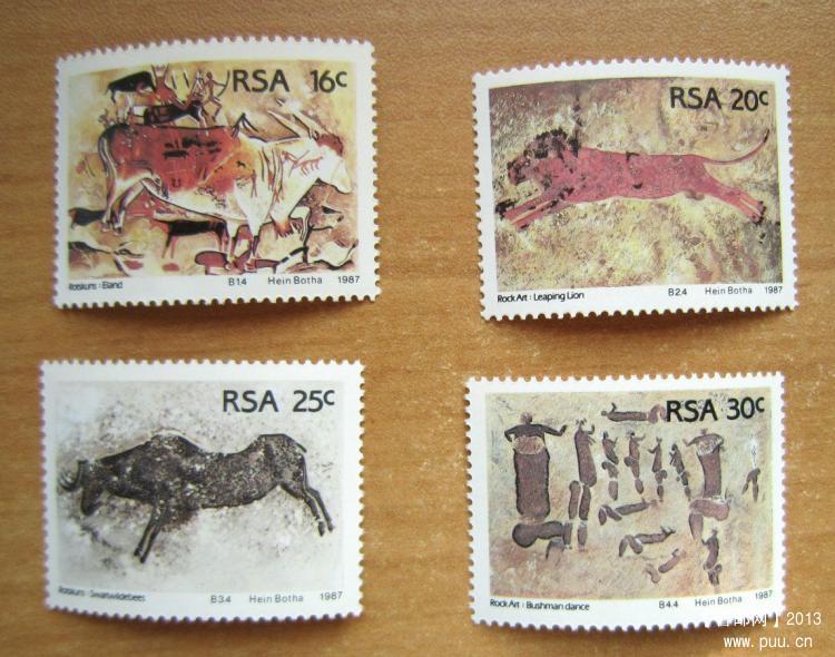 南非 德拉肯斯山公园【德拉肯斯山的岩画（1987年发行 ）】.jpg