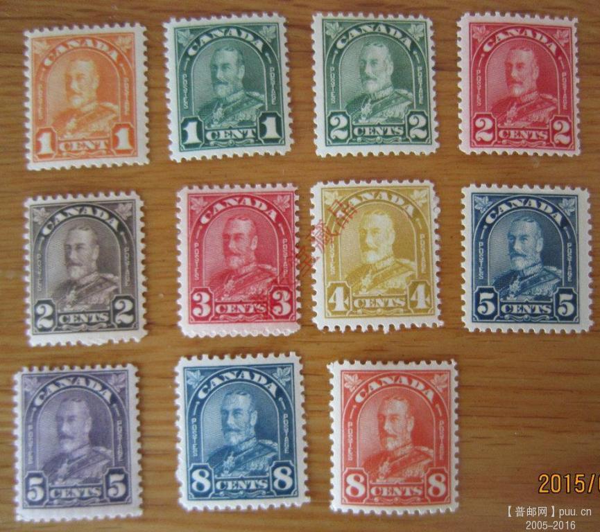 加拿大1930-31年发行普通邮票：（16-1）-（16-11)乔治五世（12枚）.JPG