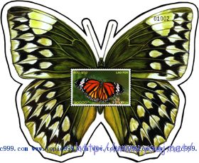 老挝异形邮票蝴蝶