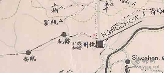 光绪三十三年浙江省的郵政輿圖