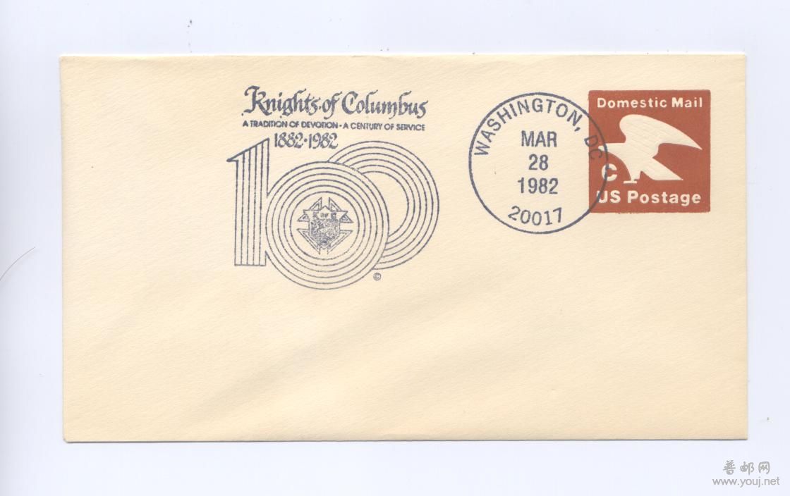 1982.03.28美国凹凸邮资封（官封）.jpg