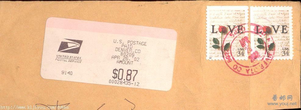 185.美国邮资标签剪片