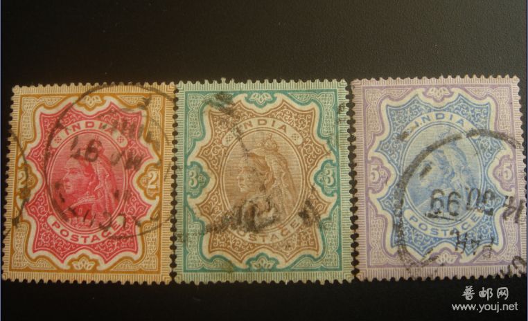 1895年印度高值邮票三枚.jpg
