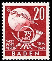 GERMAN OCCUPATION STAMPS德国占领区纪念邮票BADEN.JPG
