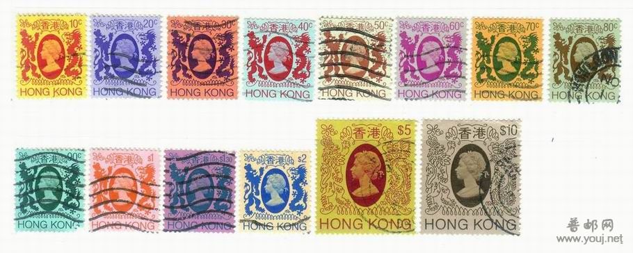 香港普通邮票（R34）女皇伊丽莎白二世第四组第一版（带水印）.jpg
