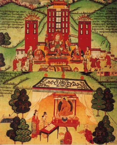 藏王与公主盛大婚典，公主测算大昭寺的寺址