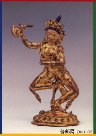 恩扎空行母鎏金铜像