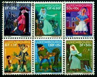 卢森堡附捐票1965年卢森堡童话